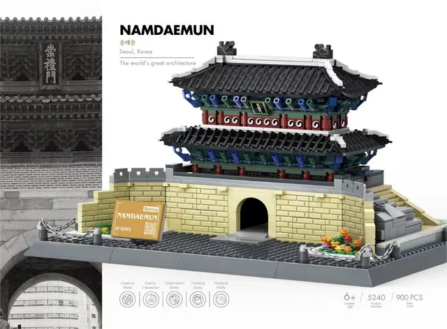MOC World Famous Architecture Edifice Opera House Building Blocks Villa Savoye Bridge Tower Toy Children Birthday Christmas Gift
