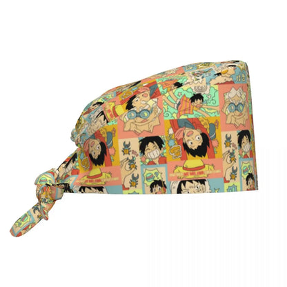 One Piece Skull Scrubs Cap