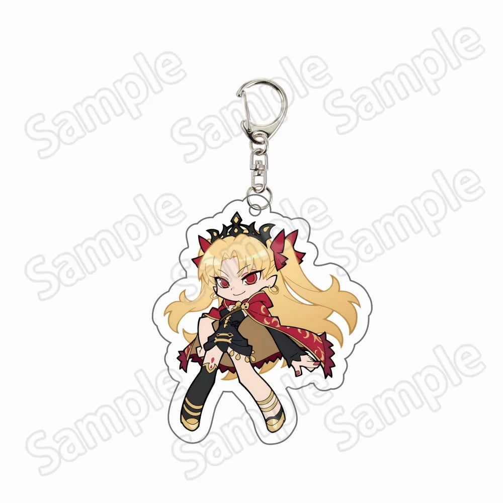 Anime Game Fate Grand Order FGO Saber Gilgamesh Mash Merlin Enkidu Ishtar Jeanne Ereshkigal Acrylic Keychain Keyring Pendant