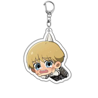 Attack On Titan Eren Jäger Anime Acrylic Keychain Jewelry Animation Products Key Chain Bag Charms Creative Pendant Friends Gift