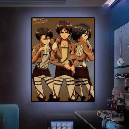 Wall Art Print Poster Japanese Art Exhibition Decorative Painting Modern Home Decor Gift Unframed Pop Anime Attack On Titan