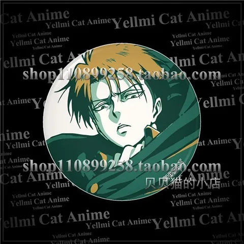 Attack on Titan Badge Levi Ackerman Mikasa Ackerman Erwin Smith Hange Zoe Ymir Goddess Pin Brooch Accessory Keychain Anime