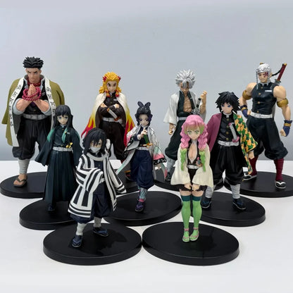 Anime Figure Demon Slayer Figures Kimetsu No Yaiba Doll Tanjiro Nezuko Zenitsu Figurine Inosuke Warrior Action Figure Model Toys