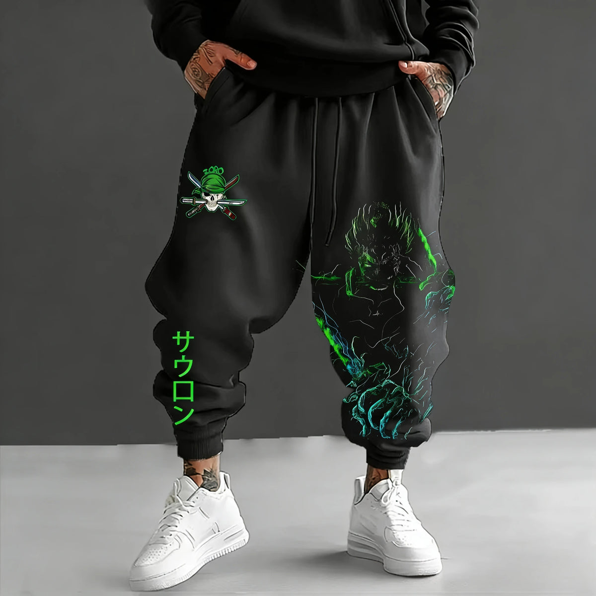 ONE PICE Anime Roronoa Zoro Printed Sweetpants 2026 Spring/Summer New Street Hip Hop Trendy Men's and Women's Casual Loose Pants