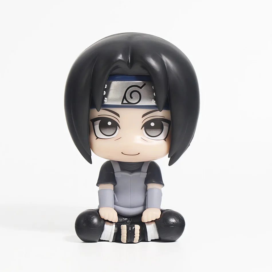 12Pcs Naruto Shippuden Anime Q Version Sitting Figure Uchiha Itachi / Uchiha Sasuke / Kakashi PVC Figurine Collectible Toys Doll