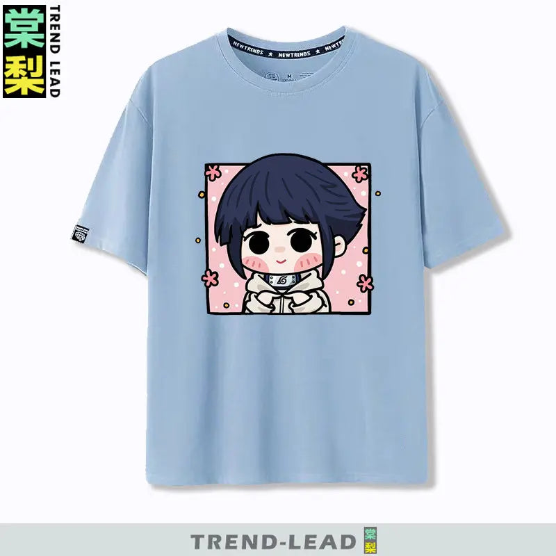 Naruto Q-version Uzumaki Naruto Obito Uchiha Sasuke Cartoon Character Children's Short Sleeved Loose Trendy Parent-child T-shirt
