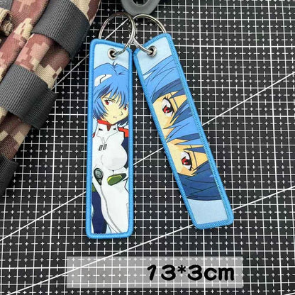 Evangelion Logo Embroidery Keychain