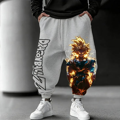 Unisex Pure Cotton Pants Dragon Ball Son Goku 2026 Summer New Product Harajuku Anime Print American Hip-hop Loose Casual Pants