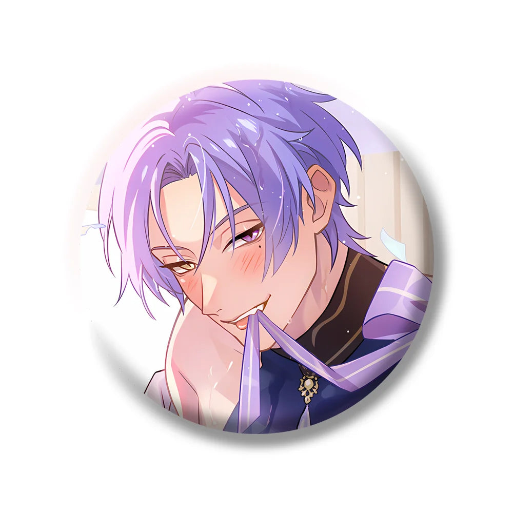 Cartoon Anime Game Nu: Carnival Eiden Yakumo Olivine Kuya Blade Metal Badge Button Brooch Pin Cosplay Cute keychains fans Gifts
