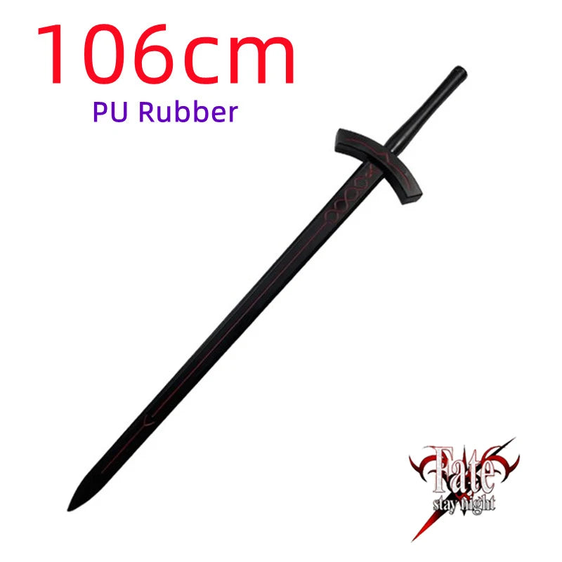 Fate Stay Night Sword Saber Sets Weapon Victory Cosplay 1:1 Black Holy Sword Safety Sword in the Stone Mod