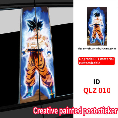 Anime Son Goku Car Stickers Auto B Pillar Waterproof Funny Decoration