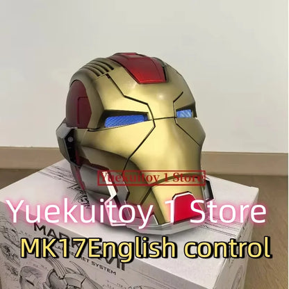 Wearable Iron Man Mk5 Helmet Toy with Arm Cannon Role Play Gift for Fans Transformers Bumblebee & Green Goblin Designs