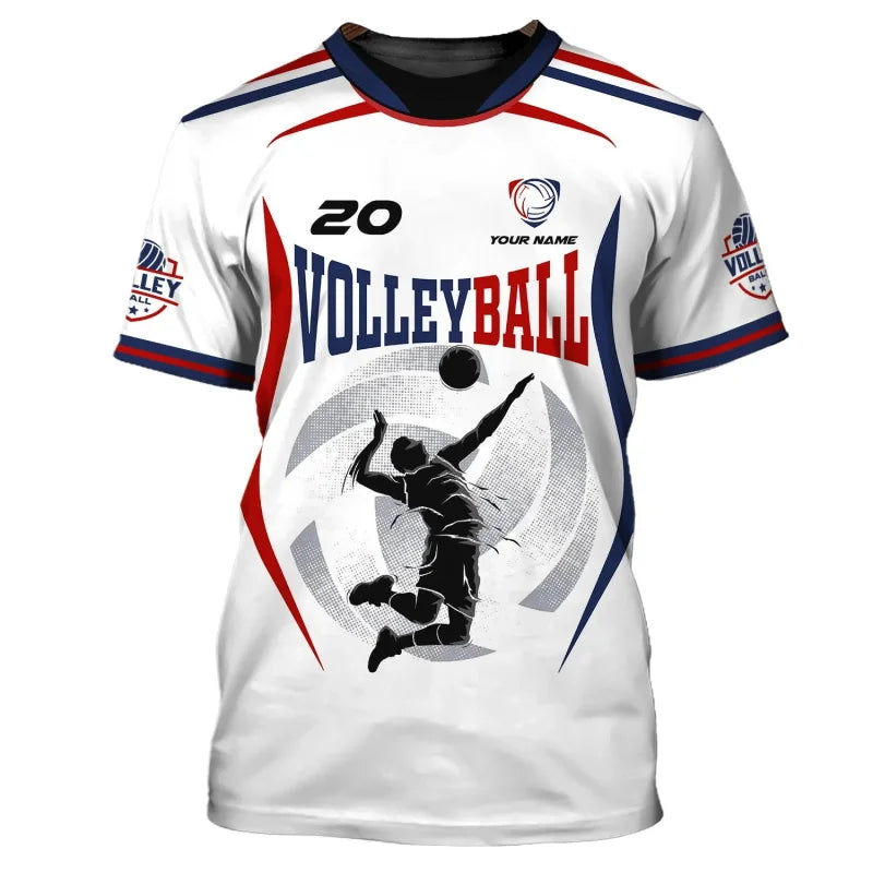 Volleyball Custom Name Oversized T-Shirt