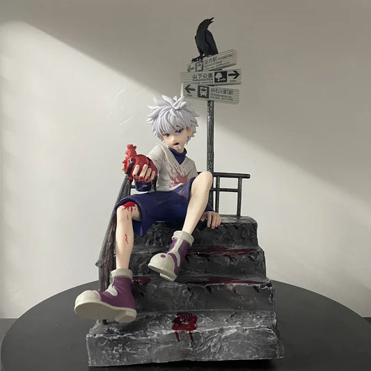 34cm Hunter X Hunter Killua Zoldyck PVC Action Figure Anime Figure Killua GK Statue Model Toys Collection Doll Kids Gifts