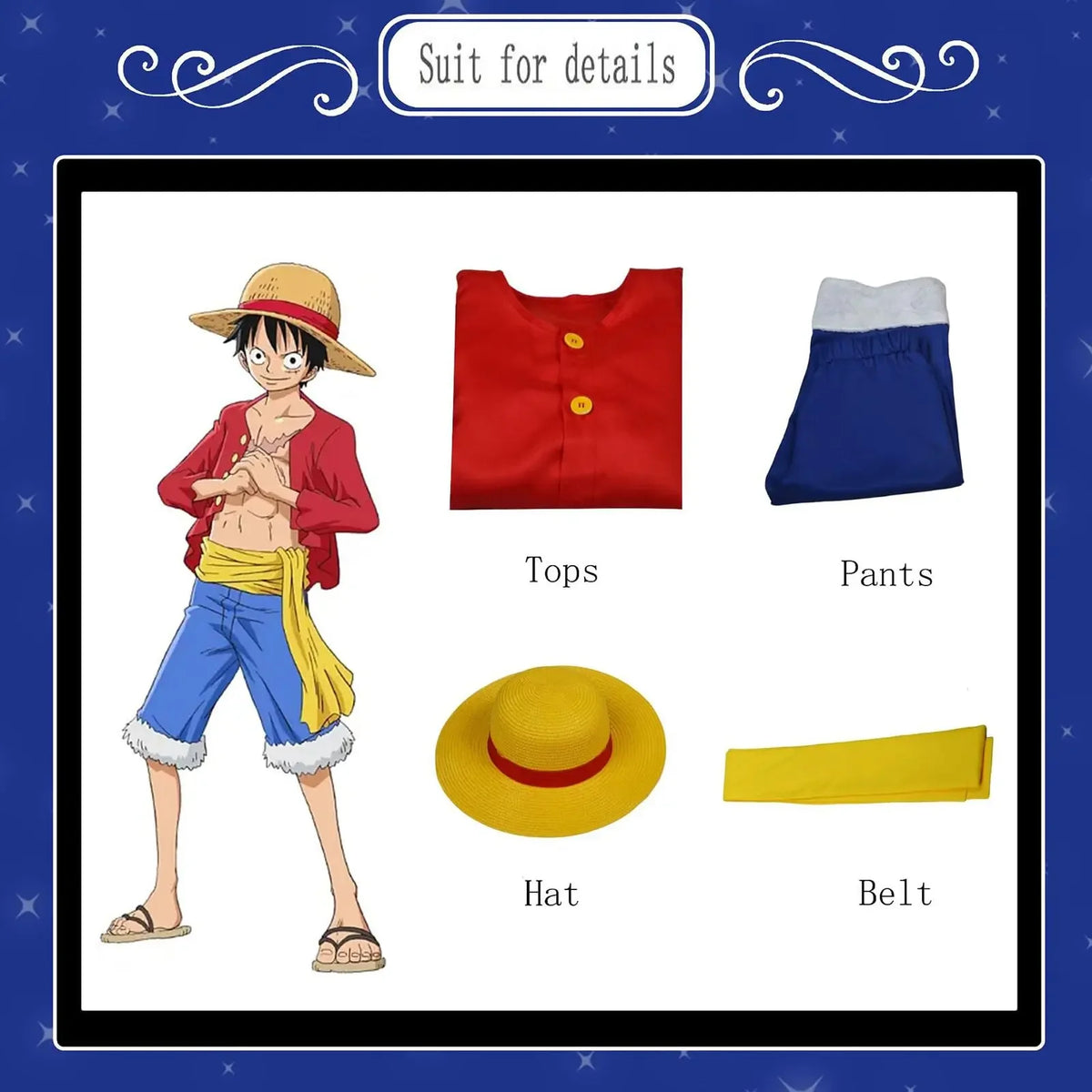 One Piece Monkey D. Luffy Cosplay Costume