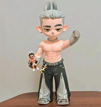 Toos Deer Head Boy Figure Muscle Guy Handsome Boy with Tattoo Warrior Doll Running Park Collection Ornament Accompany Gift