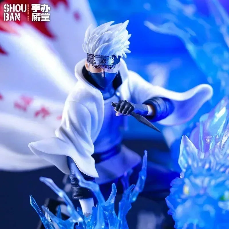 22cm Anime Naruto Action Figures Standing Kakashi Pvc Statue Collection Figures Room Ornament Handmade Boy Birthday Toy Gifts