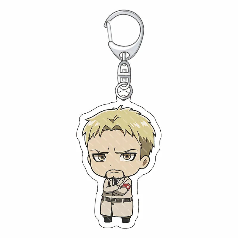 55MM Anime Attack on Titan‌ Acrylic Keychain Eren Jaeger Mikasa Ackerman Armin Arlert Connie Springer Figure Pendant Gifts