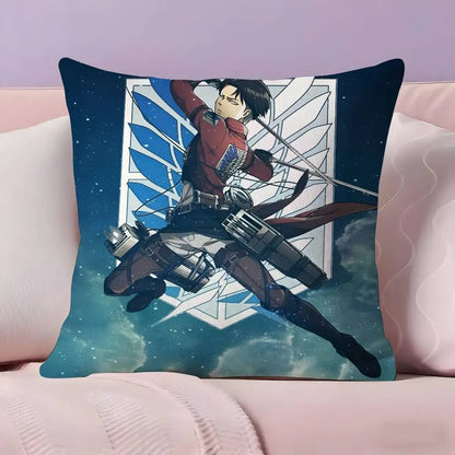 Attack on Titan Levi Ackerman Pillow Case Ultra Soft Skin Friendly Fabric Cloud Like Comfort & Concealed Zipper