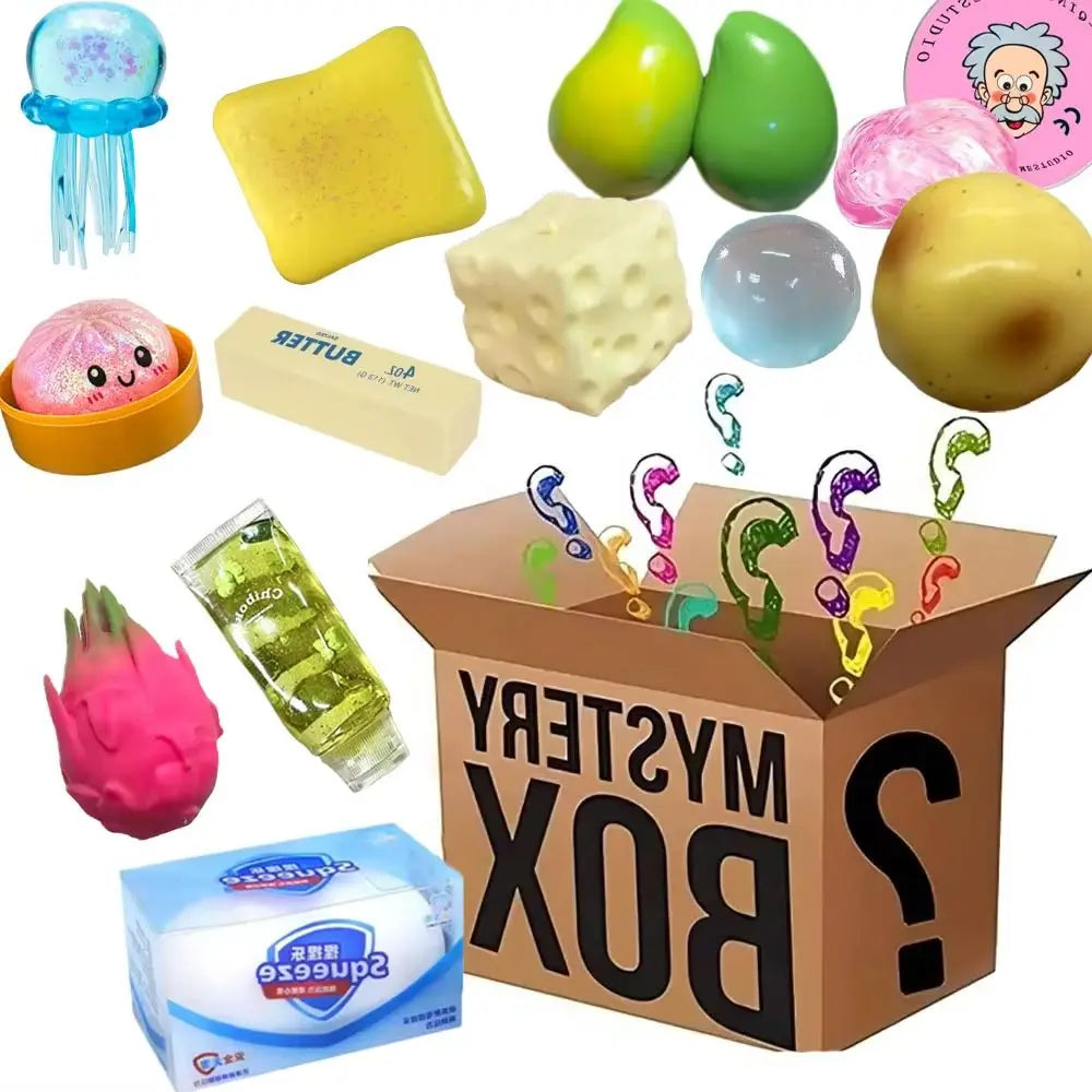 @Hot Blind Box Mystery Kawaii Cat Paw Mochi Squishy, Simulated Food Fidget Toy, Cute Squeeze Foot Toy Antistress Stress-Relief