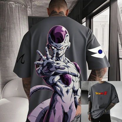 Dragon Ball Frieza Anime Men's T Shirt Cotton Women Short Sleeve Graphic Tee Streetwear Summer Casual Tops Hip Hop Y2k Clothes