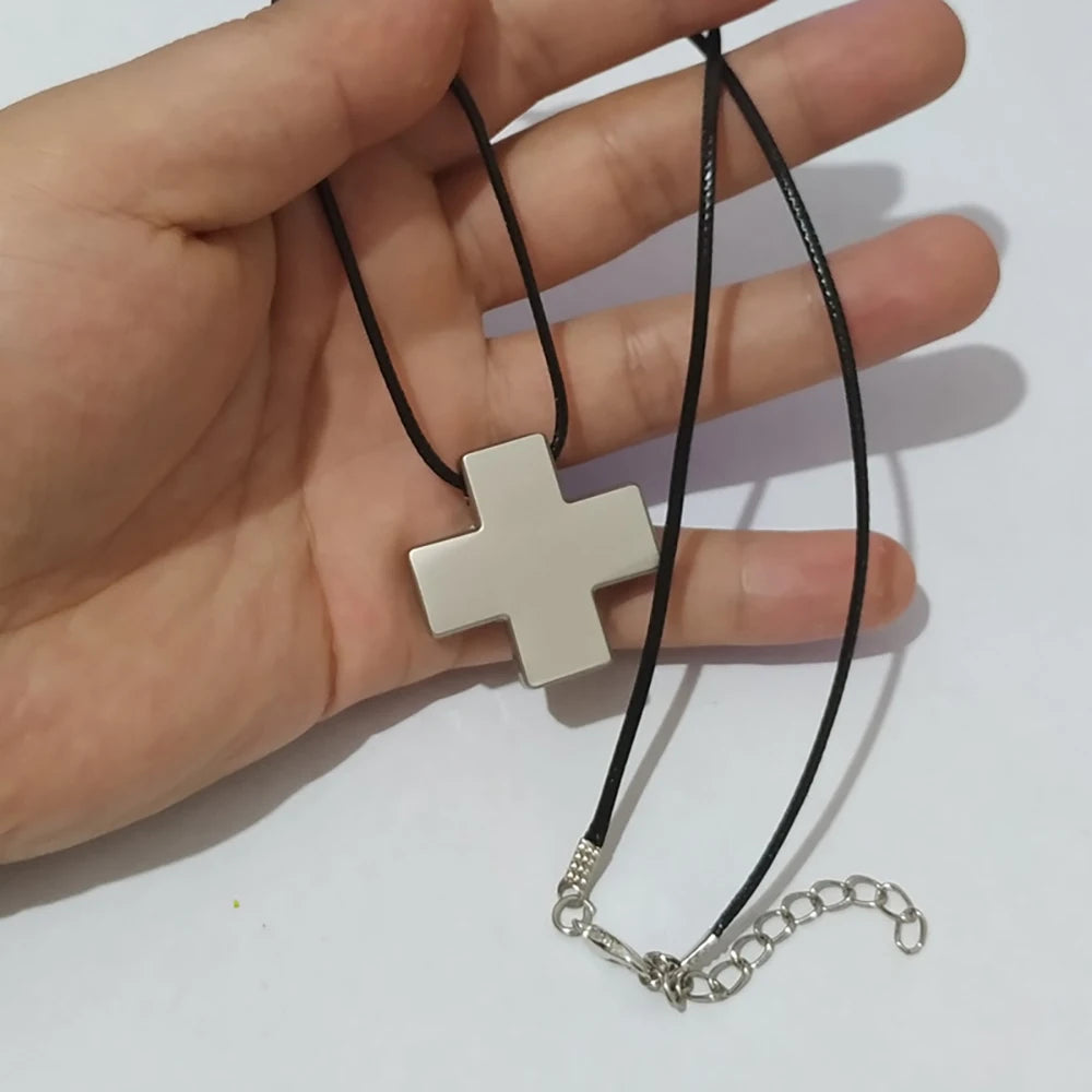 Anime EVA Alloy Cross Rope Chain Necklace & Pendant
