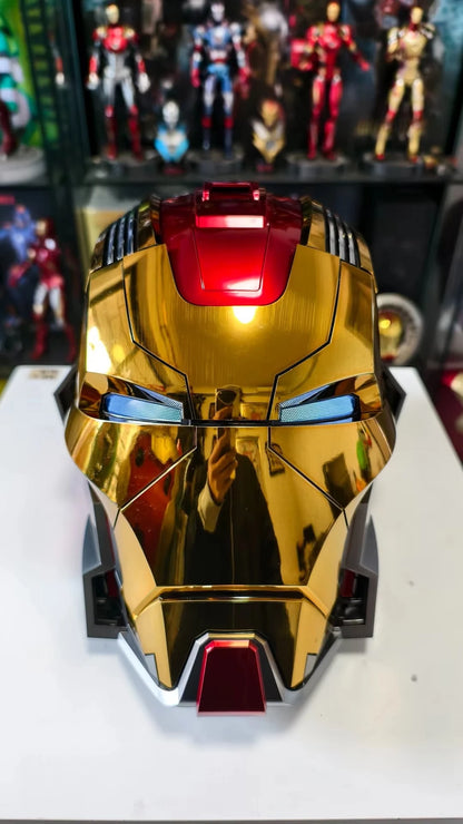 Wearable Iron Man Mk5 Helmet Toy with Arm Cannon Role Play Gift for Fans Transformers Bumblebee & Green Goblin Designs