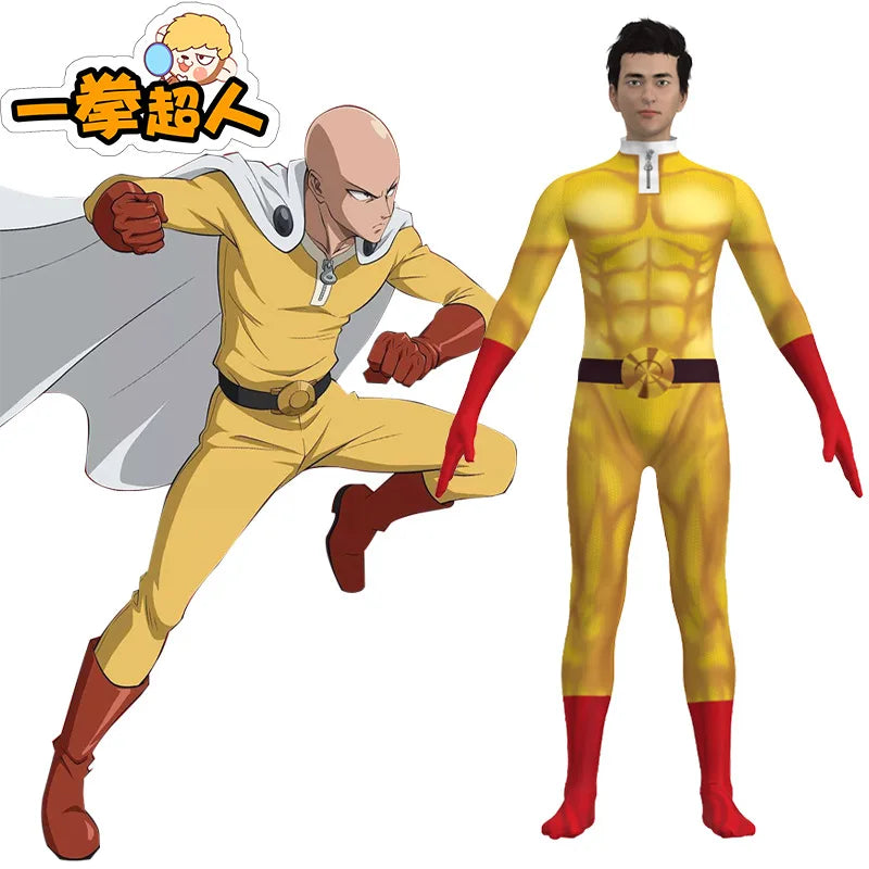 One Punch Man Saitama Bodysuit