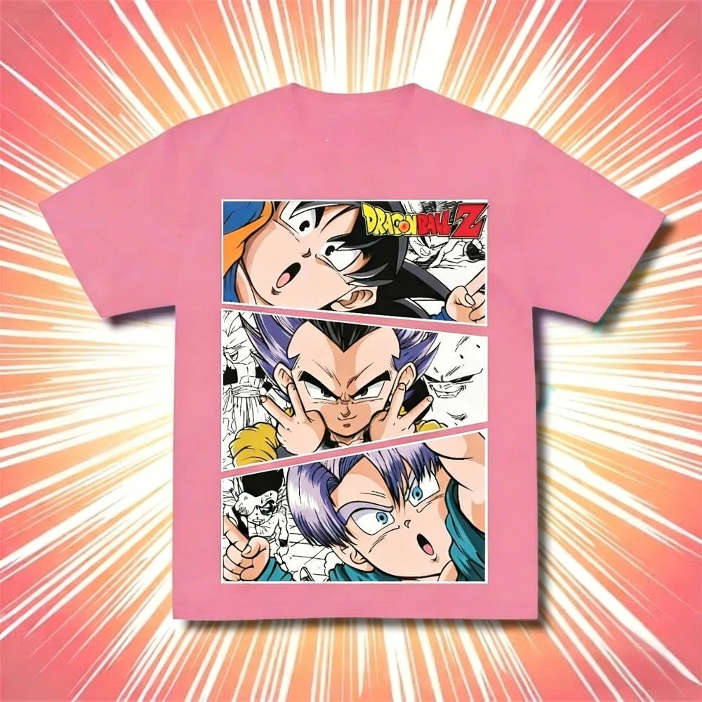 Dragon Ball Goku Unisex Pure Cotton T-shirt 2026 Summer New Popular Anime Printed Casual Parent-child Short Sleeved Shirt
