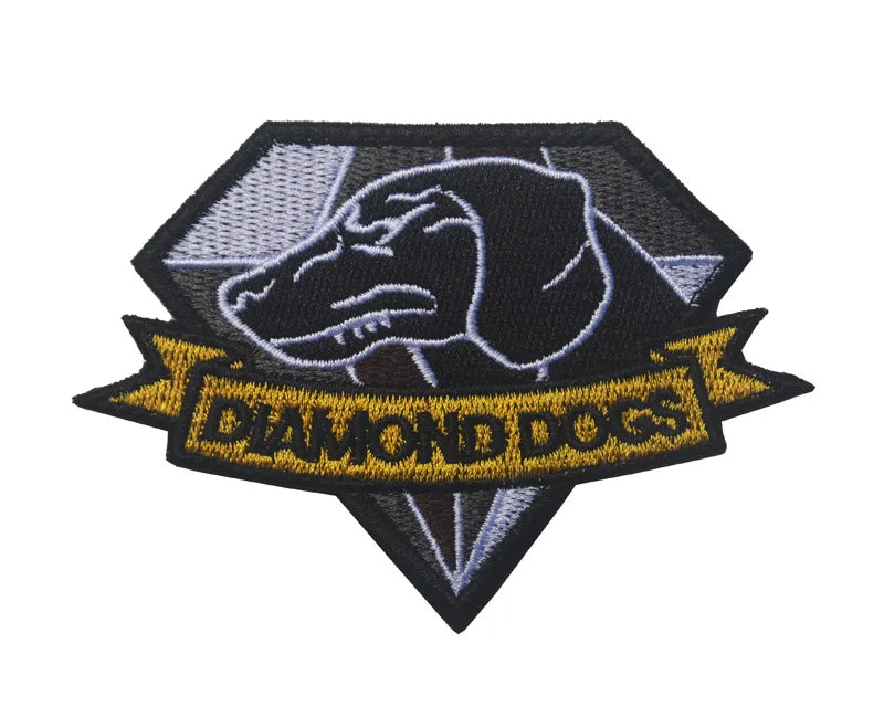 Metal Gear Solid MGS 5 Diamond Dogs Special Force Group Ghost Embroidered Patch Stripes sticker for clothing Patches