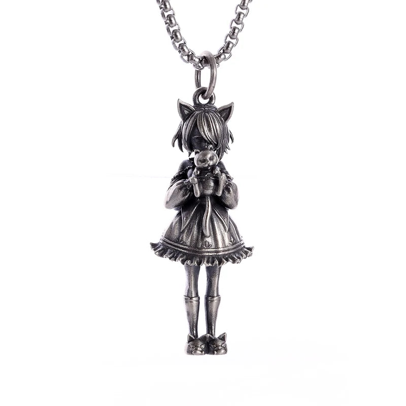 Anime Mecha Girl Pendant Necklace