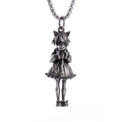 Anime Mecha Girl Pendant Necklace