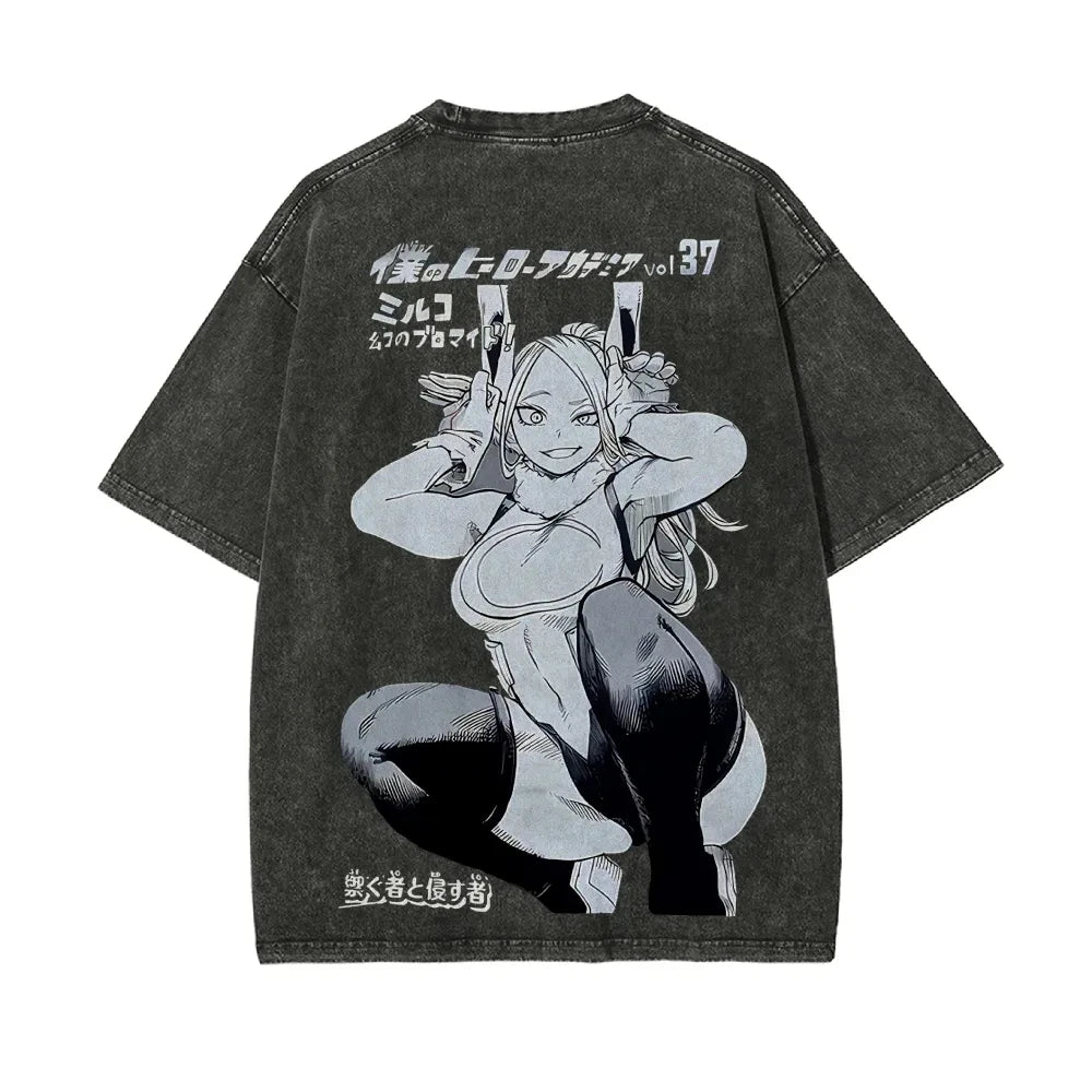 My Hero Academia Mirko Acid Wash Tee