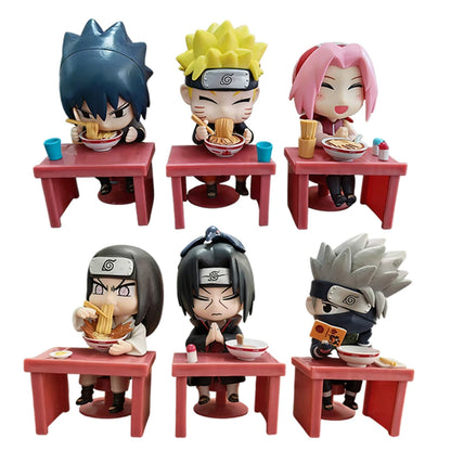 Naruto Shippuden Ramen Theme Series Blind Box - Chibi Mini PVC Anime Figures - Mystery Sasuke Uchiha & Naruto Toy Gifts