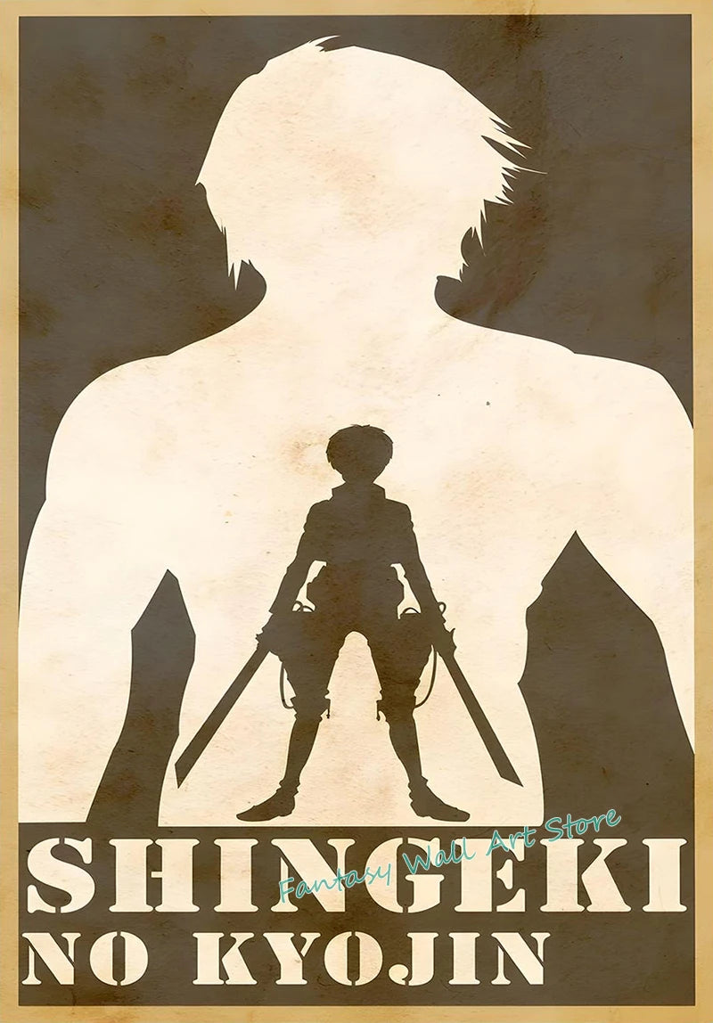 A-ttack-on-Titan Anime Levi Ackerman Eren Yeager Anime Characters Series Poster Canvas Painting Wall Pictures Home Room Decor