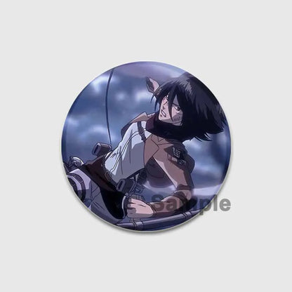 Attack on Titan Anime Brooches Erwin Eren Levi Lapel Pins Cartoon Cosplay Badge Gifts Accessories Backpack Clothes Decor Jewelry