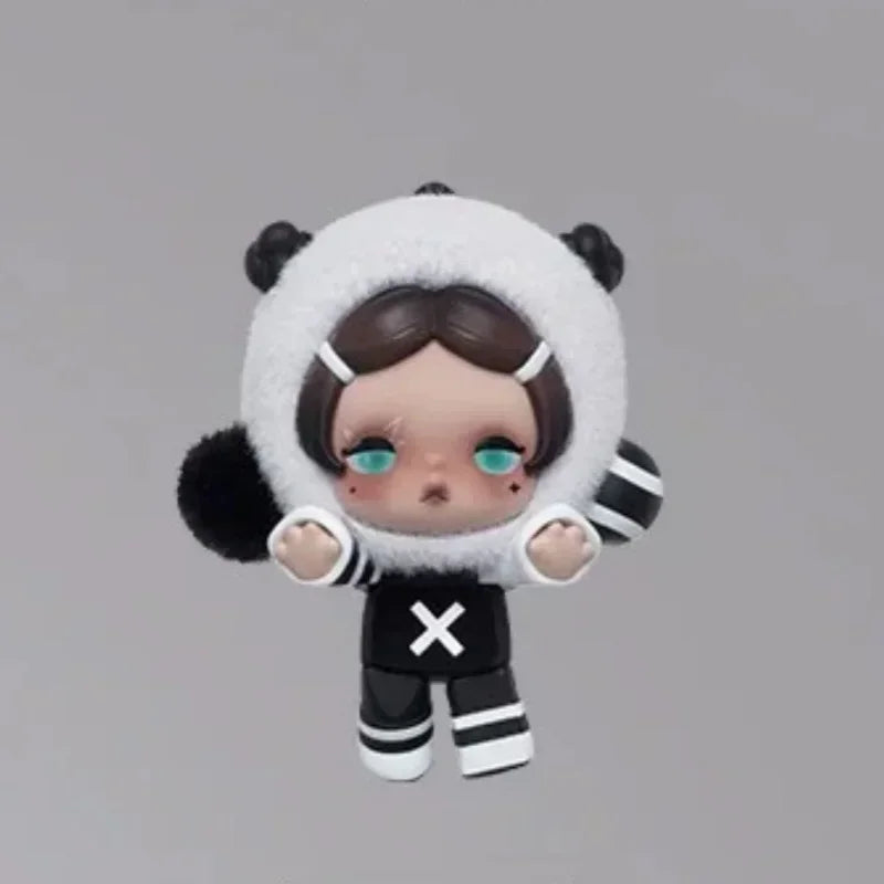 POP MART POP ATTACH SKULLPANDA Off Mode Series Mini Doll Mystery Box Genuine Blind Box Guess Toys Bag Ornament Figurines Home