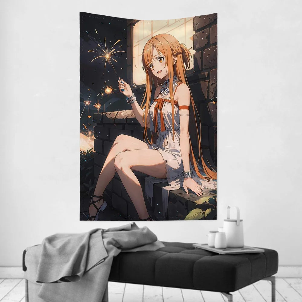 Sword Art Online Yuuki Asuna Tapestry