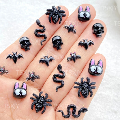Halloween Skull Nail Charms