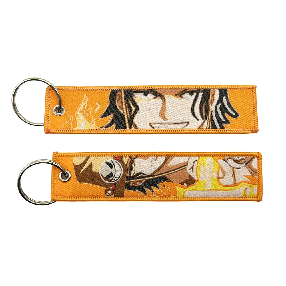 Anime Girls Embroidery Keychain