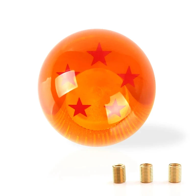 Dragon Ball Super Z Shift Lever Universal Auto Shift Knob Anime Cosplay Orange Ball 54mm Diameter Gear Shift Knob 1-7 Stars Ball