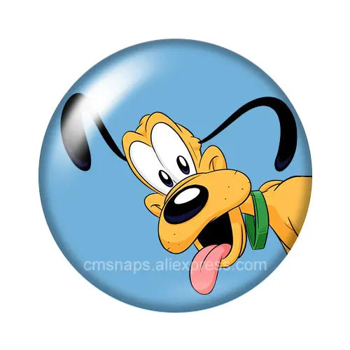 Pluto Goofy Dogs Glass Cabochon