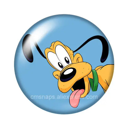 Pluto Goofy Dogs Glass Cabochon