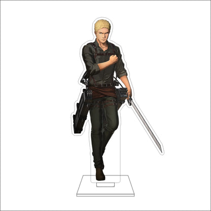16CM Anime Attack on Titan Cosplay Acrylic Figure Stand Plate Eldo Gin Floch Forster Ornaments Gifts