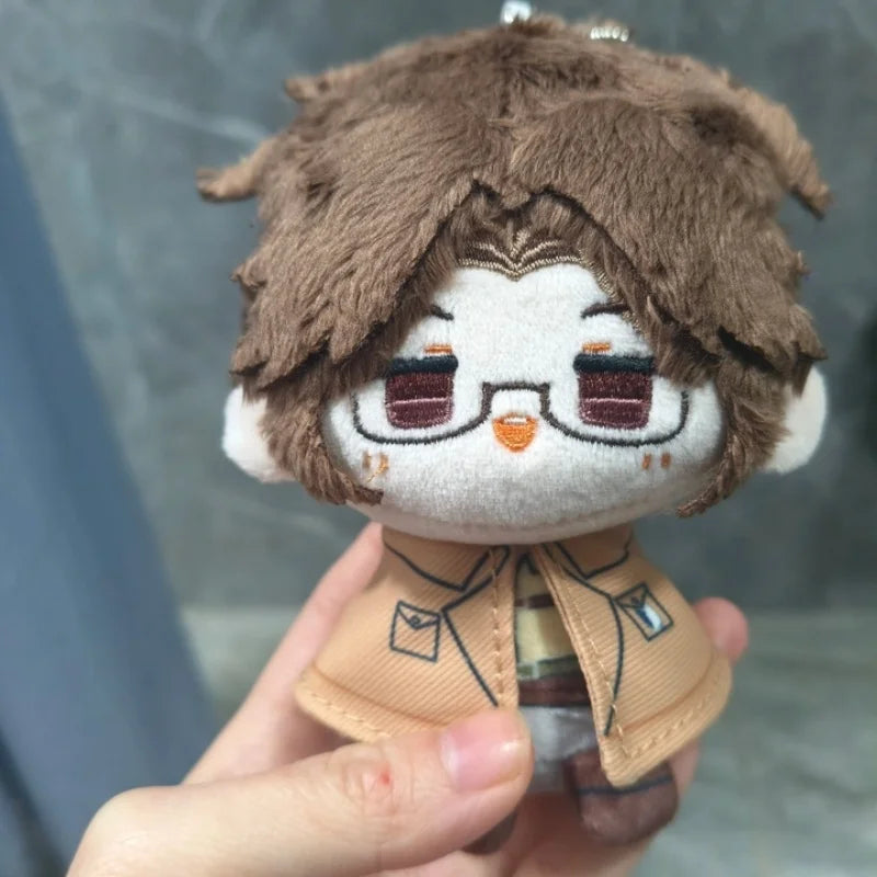 Attack On Titan 12cm Doll Ackerman Levi Eren Plush-Like Texture Doll Cute Cartoon Keychain Anime Stuffed Ornament Doll Fans Gift