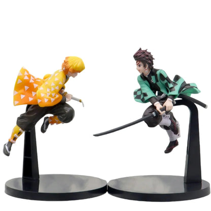 Anime Demon Slayer Kamado Tanjirou Zenitsu Figure Toys Kimetsu no Yaiba Nezuko Kamado Uzui Tengen PVC Figurine Model Dolls Gifts