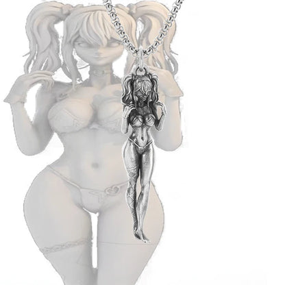 Anime Mecha Girl Pendant Necklace