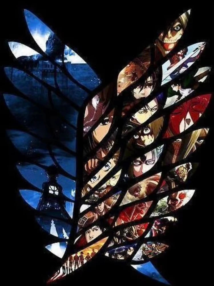 Japanese Anime Attack on Titan New Diamond Art Painting Captain Levi Ackerman Mikasa Picture Mosaic DIY Cross Stitch Kits Decor