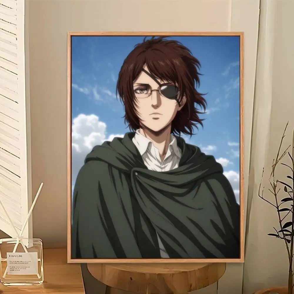 Hange Zoe Attack On Titan Anime   Poster Perfect Space Sticker Self Adhesive for Office Home Theater Wall Art Decor Fancy Gift