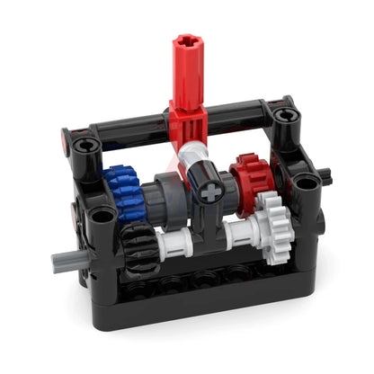 High-tech 2 Speed Compact Gearbox Model Building Blocks Compatible PF Set MOC Transmission Kit Bricks DIY Toys Gift for Children